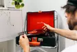 Levysoitin Bluetooth®-vastaanotolla ja sisäänrakennetuilla kaiuttimilla Musta / Punainen - Levysoittimet ja neulat - 8711902044888 - 53