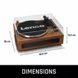 Levysoitin Bluetooth MMC 4 kaiuttimet sisäänrakennettu Brown - Levysoittimet ja neulat - 8711902069638 - 56