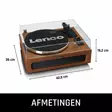 Levysoitin Bluetooth MMC 4 kaiuttimet sisäänrakennettu Brown - Levysoittimet ja neulat - 8711902069638 - 57