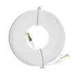 Litteä verkkokaapeli S/STP CAT7 PNI U7050W, 2 x RJ45, 4 paria johtoja, 32AWG, kupari, 10 Gbps, 600 MHz, 5m, valkoinen - PNI tuotteet - 5949066538728 - 5