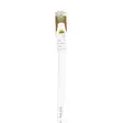 Litteä verkkokaapeli S/STP CAT7 PNI U7050W, 2 x RJ45, 4 paria johtoja, 32AWG, kupari, 10 Gbps, 600 MHz, 5m, valkoinen - PNI tuotteet - 5949066538728 - 2