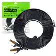 Litteä verkkokaapeli S/STP CAT7 PNI U7075B, 2 x RJ45, 4 paria johtoja, 32AWG, kupari, 10 Gbps, 600 MHz, 7,5 m, musta - PNI tuotteet - 5949066538698 - 1