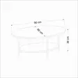 Marmorisohvapöytä - Tyylikäs ja Kestävä 100% Melamiinipinnoitettu Lastulevy, Travertiini, 90x60x36 cm - Sohvapöydät - 8684283105588 - 7