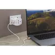 Matkasovitin 2-napainen maailmanlaajuinen matkasovitin, jossa on integroitu kaksois-USB-laturi (1x USB C & 1 x USB) 65 watin virransyöttöteho -  - 19-19-7640166328308 - 53