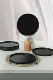 Matta Musta Keraaminen Lautassetti 27 cm (6 kpl) - Antibakteerinen, Helppo Puhdistaa, Mikroaaltouuni- ja Astianpesukoneenkestävä - Tarjoiluastiat - 8684282461128 - 2