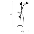 Metallinen Seinäkoriste Musta 33x0,15x71 cm - Tyylikäs ja Kestävä Sisustuselementti Kodin Kaunistamiseen - Koristeet, koriste-esineet - 8683342204248 - 6