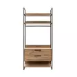 Moderni Atlantic Pine Vaatekaappi - 100% Melamiinipinnoitettu, 18mm Paksuus, Metallijalat, 104x225x52cm, 2 Vetolaatikkoa - Vaatekaapit - 8683342107068 - 1