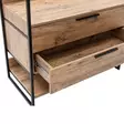 Moderni Atlantic Pine Vaatekaappi - 100% Melamiinipinnoitettu, 18mm Paksuus, Metallijalat, 104x225x52cm, 2 Vetolaatikkoa - Vaatekaapit - 8683342107068 - 6