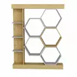 Moderni ja Uudenaikainen Kirjahylly - Valkoinen Tammi, 100% Melamiinipinnoitettu, 18 mm, 140x29,6x177,4 cm - Kirjahyllyt - 8683743117208 - 8