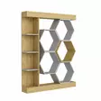 Moderni ja Uudenaikainen Kirjahylly - Valkoinen Tammi, 100% Melamiinipinnoitettu, 18 mm, 140x29,6x177,4 cm - Kirjahyllyt - 8683743117208 - 1