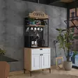 Monikäyttöinen Kaappi - Huonekalut, Pähkinä Valkoinen, 100% Melamiinipinnoitettu E1 Laatu Lastulevy, 70x186,4x40 cm - Kaapit ja lipastot - 8684283498468 - 4