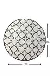 Monivärinen 100 cm Matto - 100% Polyesteri, Antibakteerinen, Konepestävä, Liukumaton, 10 mm Nukka, 700 gr/m² - Pyöreät matot - 8681875427028 - 4