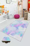 Monivärinen 160x230 cm Polyesterimatto - Antibakteerinen, Liukumaton, 3D Digitaalipainatus, Konepestävä - Suuret ja keskikokoiset matot - 8681875855258 - 2