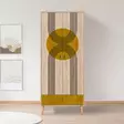Monivärinen Abstrakti Vaatekaappi - 100% Melamiinipinnoitettu, UV-Digipainatus, Puujalat, 80x190x45 cm, Lisäsäilytys - Vaatekaapit - 8683743421558 - 2