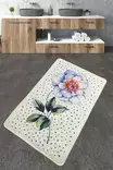 Monivärinen Antibakteerinen Kylpymatto 70x120 cm - 100% Polyesteri, 10 mm Nukka, Konepestävä, Liukumaton Alapuoli - Kylpyhuonematot ja kosteantilan matot - 8683342800518 - 1