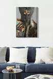 Monivärinen Koristeellinen Canvas-taulu 50x70 cm - Tuntemattoman Taiteilijan Mystinen Teos Puukehyksellä - Taulut ja kehykset - 8681875608618 - 3