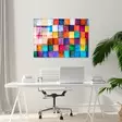Monivärinen Koristeellinen Karkaistu Lasi Maalaus 70x100 cm - Tyylikäs ja Kestävä Seinäkoriste Kodin Sisustukseen - Taulut ja kehykset - 8683742114598 - 3