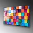 Monivärinen Koristeellinen Karkaistu Lasi Maalaus 70x100 cm - Tyylikäs ja Kestävä Seinäkoriste Kodin Sisustukseen - Taulut ja kehykset - 8683742114598 - 5