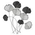 Monivärinen Koristeellinen Metalli Seinäkoriste - 100% Metalli, 76x5x70 cm, Käsinmaalattu, Helppo Asennus - Koristeet, koriste-esineet - 8683742001478 - 1