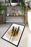 Monivärinen Kylpyhuonematto 70x120 cm - 100% Polyesteri, Antibakteerinen, Liukumaton, Digitaalinen Painatus, Konepestävä - Kylpyhuonematot ja kosteantilan matot - 8683743998128 - 1