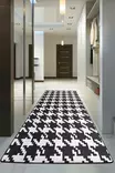 Musta Valkoinen eteisen matto käytävämatto 80x200 cm - Antibakteerinen, Liukumaton, Konepestävä, 100% Polyesteri, 10 mm Paksuus - Pienet matot ja käytävämatot - 8682870121898 - 1