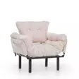 Nojatuoli, kerma, 95 cm leveä, kestävä, mukava - Nojatuolit - 8681875833768 - 1