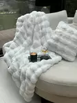 Off White Sohvapeite 150x100 cm - 100% Polyesteri, Konepestävä 20 °C, Tyylikäs ja Kestävä Suoja Huonekaluille - Päiväpeitteet ja torkkupeitot - 8684283664658 - 2
