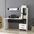 Opiskelupöytä Valkoinen Musta 120x74x60 cm - 100% Melamiinipinnoitettu Lastulevy, Kirjahylly ja Seinähylly, 2 Laatikkoa - Työpöydät - 8682870115118 - 2