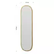 Oval Täyspitkä Peili 100% MDF Luonnollinen Väri 40x120 cm Ekologinen Flotal-E Seinäkiinnitys Huonekalut 1 Paketti - Peilit - 8683743823048 - 8