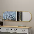 Oval Täyspitkä Peili 100% MDF Luonnollinen Väri 40x120 cm Ekologinen Flotal-E Seinäkiinnitys Huonekalut 1 Paketti - Peilit - 8683743823048 - 6