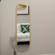 Oval Täyspitkä Peili 100% MDF Luonnollinen Väri 40x120 cm Ekologinen Flotal-E Seinäkiinnitys Huonekalut 1 Paketti - Peilit - 8683743823048 - 4