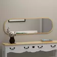 Oval Täyspitkä Peili 100% MDF Luonnollinen Väri 40x120 cm Ekologinen Flotal-E Seinäkiinnitys Huonekalut 1 Paketti - Peilit - 8683743823048 - 7