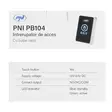 PNI PB104 -käyttökytkin, kosketuksella, pinta-asennus, NO/NC/COM, 12V/24V DC, tilan merkkivalo, metallinen, 5 johdinta, IP65 - PNI tuotteet - 5949066536908 - 10