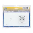 PNI SH115W yksinkertainen lasikytkin kosketuksella yhdistettynä Schuko-pistorasiaan ja USB-liittimiin - Kytkimet - 5949066530258 - 6