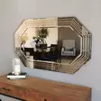 Pronssipeili 100x60 cm - MDF, Säädettävä, Seinäkiinnitys, Assembled, Ylellinen Sisustus, 1 Paketti - Peilit - 8681875708998 - 2