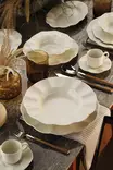 Ruokailuvälinesetti (26 osaa), valkoinen, 25 cm, kestävä, monikäyttöinen - Lautaset - 8684282829348 - 2