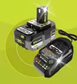 Ryobi ONE+ 18V Aloituspakkaus 4.0Ah Akku & Laturi - 30v Juhlamalli (RC18120B-140X) - Akut ja laturit - 4892210257918 - 4