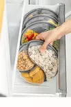 Säilytyslaatikko setti (8 osaa), antrasiitti, 21 x 21 x 5 cm, kestävä, BPA-vapaa - Muovilaatikot ja säilytyslaatikot - 8684282831778 - 3