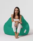 Säkkituoli ulkokäyttöön, turkoosi, 115 cm leveä, vedenpitävä, kestävä - Säkkituolit - 8683743039388 - 8