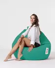 Säkkituoli ulkokäyttöön, turkoosi, 115 cm leveä, vedenpitävä, kestävä - Säkkituolit - 8683743039388 - 16