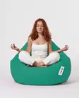 Säkkituoli ulkokäyttöön, turkoosi, 115 cm leveä, vedenpitävä, kestävä - Säkkituolit - 8683743039388 - 4
