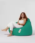 Säkkituoli ulkokäyttöön, turkoosi, 115 cm leveä, vedenpitävä, kestävä - Säkkituolit - 8683743039388 - 11