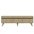 Sapphire Oak TV-taso - 100% Melamiinipinnoitettu Lastulevy, 150x30x48 cm, PVC-jalat, Tyylikäs ja Kestävä - TV-tasot - 8683742102328 - 1