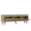 Sapphire Oak TV-taso - 100% Melamiinipinnoitettu Lastulevy, 150x30x48 cm, PVC-jalat, Tyylikäs ja Kestävä - TV-tasot - 8683742102328 - 5