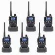 Sarja 6 kannettavaa radioasemaa PNI PMR R45 PRO 446MHz, 0,5W, 99 ohjelmoitavaa kanavaa, 16 PMR ja 38 CTCSS ja 104 DCS-ääntä, Squelch 5 tasoa, VOX, TOT, BCL, Scan, Roger Beep - PNI tuotteet - 5949066542688 - 1