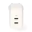 Seinälaturi | 35 W | GaN | PD3.0 | 1.75 / 2.33 / 2.92 / 3.0 A | Lähtöliitäntöjen määrä: 2 | 2x USB-C | Automaattinen Jännitteen Valinta | Valkoinen - Verkkolaturit - 5412810470198 - 10