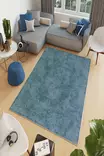 Sininen 180x280 cm Matto - 100% Polyesteri, Antibakteerinen, Ekologinen, Konepestävä, Liukumaton PVC-pohja - Suuret ja keskikokoiset matot - 8683342884518 - 2