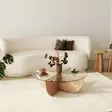 Sohvapöytä Sapphire Oak - 100% Karkaistu Lasi, Melamiinipinnoitettu Runkolevy, 90x90x30 cm, Tyylikäs ja Kestävä - Sohvapöydät - 8683742112198 - 4