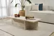 Sohvapöytä, travertiini, 120cm leveä, kestävä, moderni design - Sohvapöydät - 8684283787838 - 3