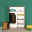 Sonomo-vaatekaappi: Tyylikäs ja kestävä 100% melamiinipinnoitettu liukuovellinen kaappi, 120x182x52 cm, useilla hyllyillä - Vaatekaapit - 8682870657878 - 6